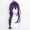 Fournitures de fête en Stock Ayase Mayoi Cosplay perruque ES Ensemble étoiles perruques 65 cm cheveux violets résistant à la chaleur mignon casquette gratuite