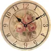 Zegary ścienne drewniane okrągłe różowe różowe dekoracyjny sklep kuchenny