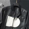 Fashion Motorcykeldräkt Män läderjackor DGDG Designer Jacket Slim Montering Zipper Cardigan Coat Men's Black Leather Windbreak