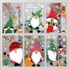 Wall Stickers Christmas Santa Claus Window Stickers Wall Ornaments Christmas Pendant Merry Christmas For Home Decor Year Stickers 231113