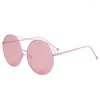 Óculos de sol 2023 Round Ladies Designer Especial Sol óculos vintage steampunk óculos macho uv400