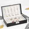 Jewelry Pouches White Leather Box Organizer Display Boxes And Packaging Ring Suitable For Earrings Rings