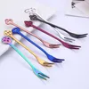 Forks 6pcs Set Colorful Stainless Steel Dessert Fork Finger Picks Bento Fruit Prikkers Sticks Salade Service