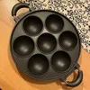 Baking Tools (5 In A Dozen)7 Hole Cooking Cake Pan Cast Iron Omelette Non-Stick Pot Breakfast Egg