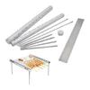 BBQ Tools Accessoires Proteerbare Mini Pocket Grill draagbare roestvrijstalen vouwbarbecue voor thuispark Gebruik 2 230414