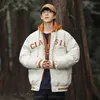 Men s Down Parkas Winter Jackets For Men Hoodie Fake Two Piece Outerwear Clother Puffer Jacket unisex tjock varm överdimensionerad vindbrytare rock 231114