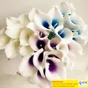 Echte touch callas 108p 35cm kunstmatige bloemen calla lelies pu bloem whitblackcoralpurle voor doe -het -zelf bruid bouquet bruiloftsbenodigdheden