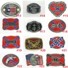 US Fashion Belt Buckles American Flags Eagle Men Belt Buckles Vintage Skull Cross Star Flag Rectangle Beltbuckle LT350