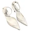 Femme chat talons hauts sandale à lanières classique Triangle Loog cuir sandales de créateur pantoufles chaussures de luxe