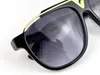 Мужские винтажные солнцезащитные очки 0937 квадратная тарелка Металлическая солнцезащитная доска сильная евро -размер UV400 объектив с коробкой