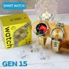 Gen 15 Smart Watch Erkekler Çok Fonksiyonlu Spor Saatleri Çevirme Etkinliği İzleyici Kalp Hızı Kan Basıncı Kablosuz Şarj Cihazı Biamond Band ile Bilezik