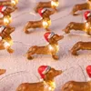 Julekorationer Dachshund String Lights Christmess Decoration 2D Valp LED Twinkle Lights 30m 30 Lights USB Battery Operated With Remote Control 231113