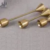 Candle Holders European Gold/Black Candle Holders Metal Candlestick Wedding Table Romantic Decoration Christmas Year Bar Party Home Decor 231113