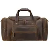 Duffel Bags Grande Saco De Viagem De Couro Estilo Vintage Bagagem Homens Masculino Duffle Viajando Weekender Para Homem