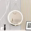 Compacte spiegels Mode 12 inch verlichte badkamerspiegel voor wand Oplichtspiegel Anti-condens dimbaar licht LED slimme badkamer make-upspiegel 231113