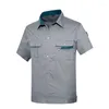 Polo's voor heren Cargo-shirt voor heren Heren werken Effen shirts met korte mouwen, meerdere zakken met reflecterende strepen, grote maten S-5XL