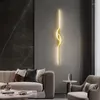 Wall Lamp Modern Long Led Decor For Living Dining Room Bedroom Bedside Lights Home Interior Black/Golden Sconces