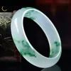 Bangle Natural Chinese Green Jade Bransoletka urok moda jadeite biżuteria