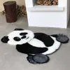 Tapetes panda impresso tapete adorável criança tapete de couro falso pele antiderrapante tapete 94x100cm animal impressão tapete w0413