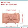 Headbands Jewelry Big 5.5Inch Puff Bows For Baby Girls Knotbow Nylon Turban Headband Kids Children Hair Aessories Drop Delivery Zuu5M Dhcvs