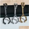 Rookpijpen Hand Bot Sigaretten Smoke Smoren Holder Ringen Dikke clip Skeletpatroon Gezamende ring Vinger Accessoires Metalen Pijp Bong Dh1VJ