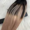 Balayage Bant Saç uzatma Remy İnsan Saç Ombre Ash Sarışın Görünmez Bant IN Uzantıları 100G/40 PCS