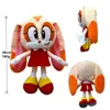 Hurtowe anime 25-45 cm Sonic Hedgehog Pluszowy towarzysz zabawek dla dzieci słodki plecak świąteczny prezent