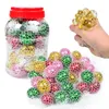 5cm/6cm/7cm Squishy Ball Fidget Toy Glitter Powder Water Beads Squish Grape Ball Anti Stress Squeeze Balls Stress Releas