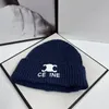 Herrhatt Celinf Autumn/Winter Sticke Hat Big Brand Designer Beanie/Skull Caps staplad hatt Baotou Logo Letter Ribbed Woolen Hat