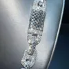 Роскошная 18 -миллиметровая цепочка звена Moissanite Diamond Iced Out 925 серебряного серебра с белым золотом, покрытым багетом кубинскими цепями для мужчин, для мужчин