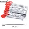 Cuticle Pushers 20/50 Pcs/Lot Wholesale Stainless Steel Cuticle Pusher Metal Double-ended Dead Skin Push Nail Art Clean Tools Manicure Supplies 230413