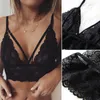 Intimo modellante da donna 1 pezzo Reggiseno di pizzo nero da donna Corsetto corto Corsetto a rete trasparente Push Up Carro armato floreale Abiti di moda