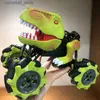 Animais elétricos / RC 2.4g Rc Spray Dinosaur Car Brinquedos de controle remoto Stunt Escalada Veículo off-road Modelo animal Dino Dragon Brinquedos para presentes infantis Q231114