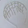 Pinces à cheveux Design luxe strass gland cerceau bandeau couronne pièce pour femmes cristal mariée front chaîne bijoux