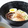 Bols (5 sur une douzaine) 3 bols à soupe ramen japonais en céramique avec cuillère et baguettes assorties adaptés pour Udon Soba grande taille