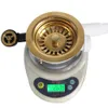 مصفاة Colanders Talea Drain Sink Downser 114mm مصفاة ملونة مطلية بالذهب مع تدفق مضاد للتآكل XK223-Gold 230414