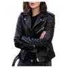 Femmes vestes femmes classique Faux cuir veste femme Moto Biker automne hiver mince dames marque mince court vêtements d'extérieur 231113