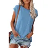 Dames T-shirt Korte mouw Pocket Pocket T-shirt Vrouwen zomer losse solide kleur witte zwarte straat t-shirts o-neck tee tops femme 230414