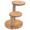 Ferramentas de panificação Bolo Flor Stand Stand Wedding Wood Display Decore Buffet Plate Solid Server Tower Baby