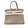 Famille Platinum Sac Designer Tote Pure Handmade Honeydew Thread Togo Calfskin Lynchee Handbag Pure Handmade Women's