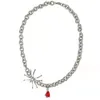 Chaînes exagérées araignée pendentif collier chaîne ins incolore mode femme baroque accessoires cadeau tempérament polyvalent