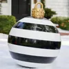 Décorations de Noël 60 cm PVC gonflable boule de Noël ornements de Noël grandes boules décorations d'arbre de Noël ménage en plein air jouet balle enfants cadeau 231113