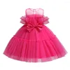 Mädchenkleider 0-5 Jahre Baby Mädchen geschichtet Tüll Prinzessin Kleid Sommer Geburtstag Abendgesellschaft Tutu Bogen Ballkleid Kinder formal