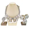 Halskette Ohrringe Set Dubai Gold Plated Armband Frauen Schmuck Helle Luxus Hochzeitsfeier Urlaubsgeschenk Anhänger