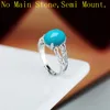 STERLING SILVER 925 RING WIND 8X10MM CABOCHON SEMI MOUNT ENSABLESS LEAD LEAS
