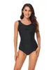 Maillot de bain pour femme BIMEI Maillot de bain pour mastectomie à encolure haute avec poches