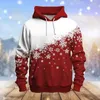 Felpe con cappuccio da uomo Natale per uomo Stampa 3d Abbigliamento di alta qualità Autunno Moda Pullover Vacanze Top Felpe oversize larghe