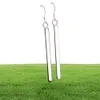 Romantic Earrings Silver Plated Hanging Long Straight Strip Pattern S925 Silver Novel Designed Earring Jewelry Anniversary Gifts P3252307