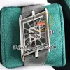 TWF tw0012 Swiss Ronda 4S20 Кварцевые мужские часы Montre Asymetrique Часы унисекс Скелетный циферблат Маркеры Серый кожаный ремешок Super Editiontrustytime001Часы