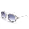 Solglasögon varumärkesdesigner Steampunk Pink Goggle Shades Women Diamond Sun Glasses Trendy 2023 Square Fashion Sunshades For Ladies